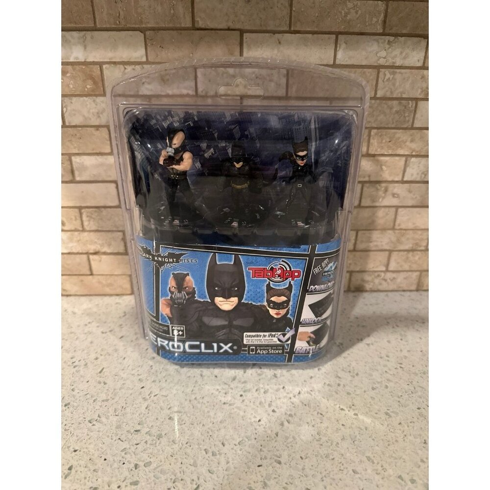 Dark Night Rises Heroclix Tabapp Pack Batman Bane &β Cat woman Figures New
